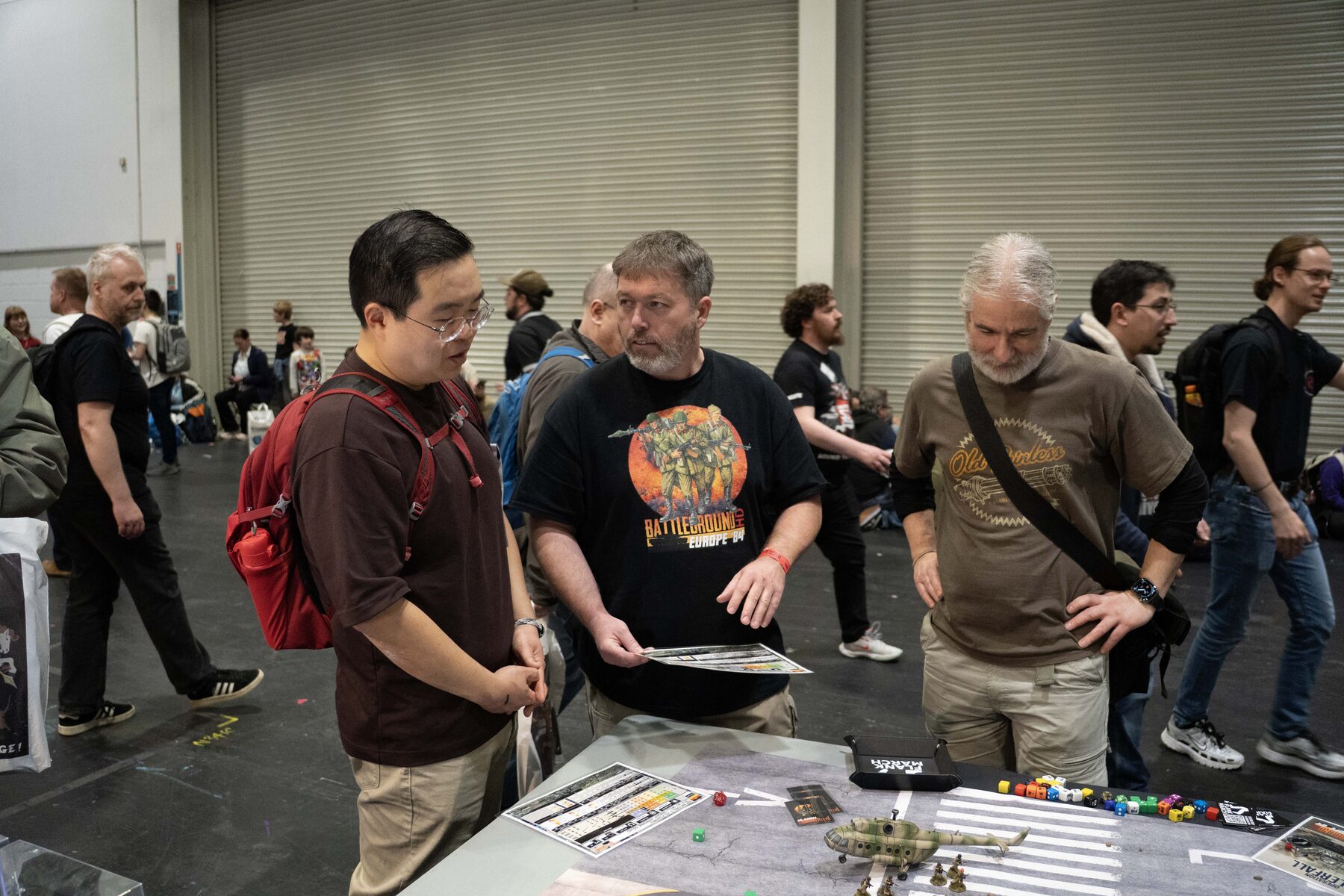 Catching up with old friends at the stand